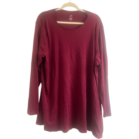 ✨J Jill Perfect Pima Delicate Trim Tunic Sz 3X Top✨ - Picture 1 of 6